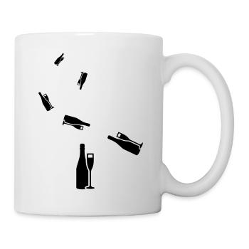 Rotwein Symbol - Tasse - Weiß - Rechts
