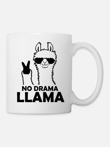Cool No Drama Llama - Tasse - Weiß