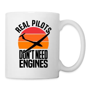Real Pilots Don't need Engines - Mug - white - Right