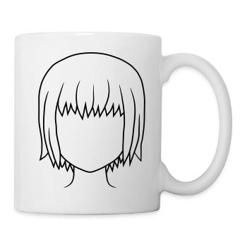 Manga Girl Head - Mug - white - Right