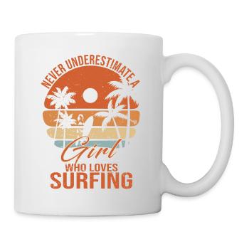 Surfeuse Retro palmier - Mug blanc - blanc - Droite