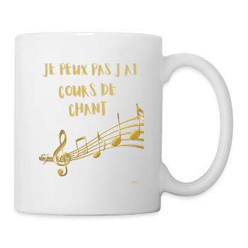 J'ai cours de chant - Mug blanc - blanc - Droite