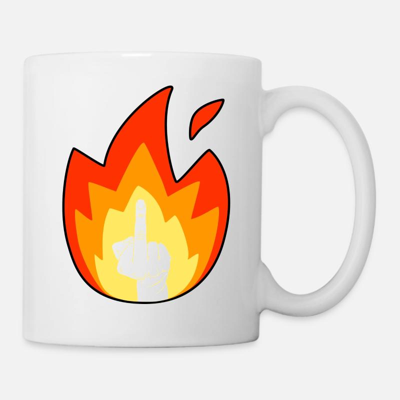Fire finger emoji - Mug - white