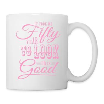 50. Geburtstag - Tasse - Weiß - Rechts