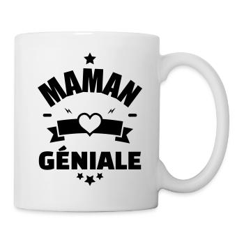 fête des mères - anniversaire maman maman géniale - Mug blanc - blanc - Droite