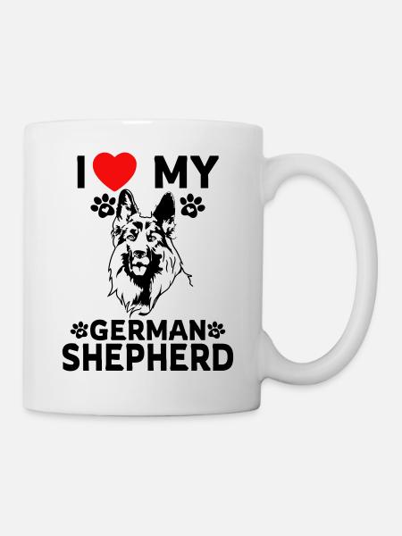 I love my German Shepherd - Mug - white
