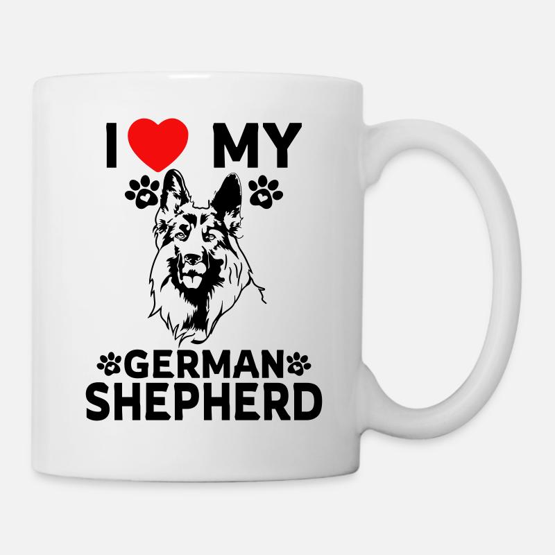 I love my German Shepherd - Mug - white