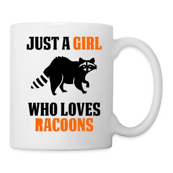 NUR EIN MÄDCHEN, DAS WASCHBÄREN LIEBT - Tasse - Weiß - Rechts