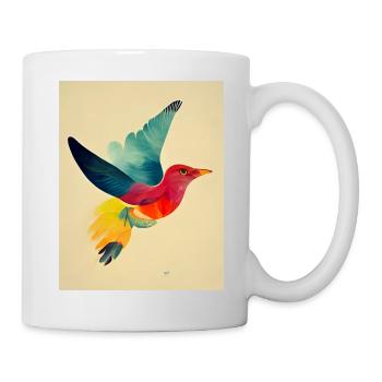 Fliegender Vogel - Tasse - Weiß - Rechts