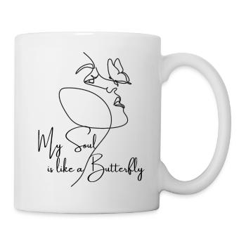 My Soul is like a Buttefly - Tasse - Weiß - Rechts