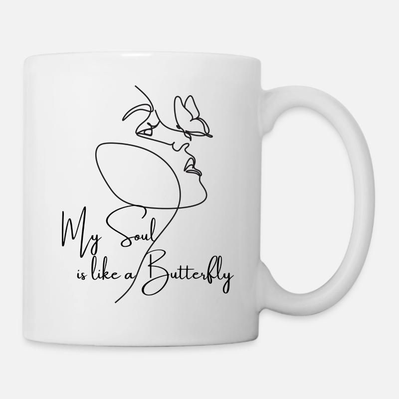 My Soul is like a Buttefly - Tasse - Weiß