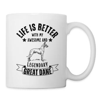 Légendaire Great Dane Vintage Retro - Mug blanc - blanc - Droite