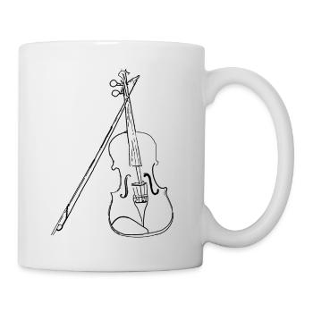 Violin Violin Gift Instrument Music - Mug - white - Right