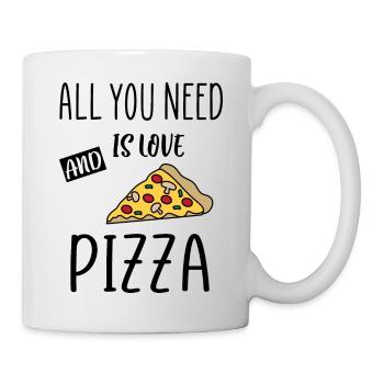 pizza love quote - Mug - white - Right