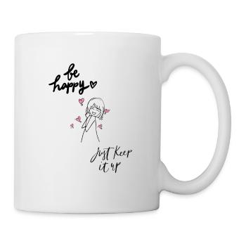 Be Happy and keep it up - Mug - white - Right