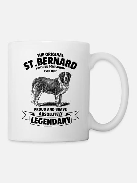 Légendaire St. Bernard Dog Retro Vintage - Mug blanc - blanc