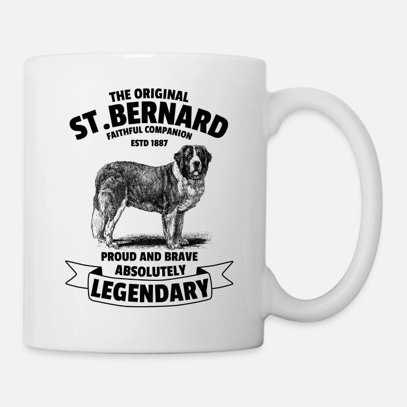Légendaire St. Bernard Dog Retro Vintage - Mug blanc - blanc