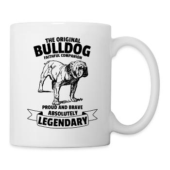 Legendary Bulldog Dog Classic Retro Vintage - Mug - white - Right