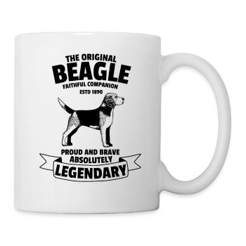 Légendaire Beagle Dog Classic Retro Vintage - Mug blanc - blanc - Droite