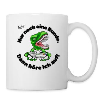 Also Ein Runde Dino - Tasse - Weiß - Rechts