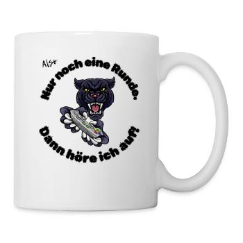 Ein Runde noch Spiele mit Panther Design - Tasse - Weiß - Rechts