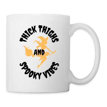 Thick thighs and spooky vibes - Mug - white - Right