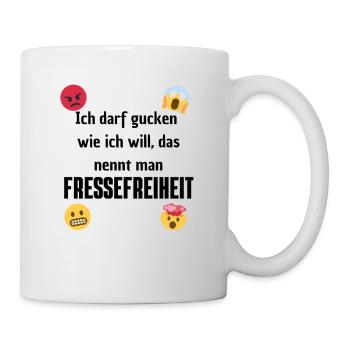 das nennt man Fressefreiheit - Tasse - Weiß - Rechts