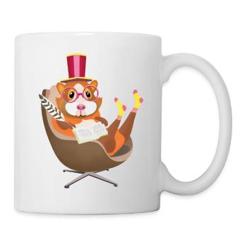 hamster writer - Mug - white - Right