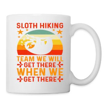Sloth Hiking Team we will get there when we get... - Mug - white - Right