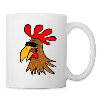 Cool rooster - Tasse - Weiß - Rechts