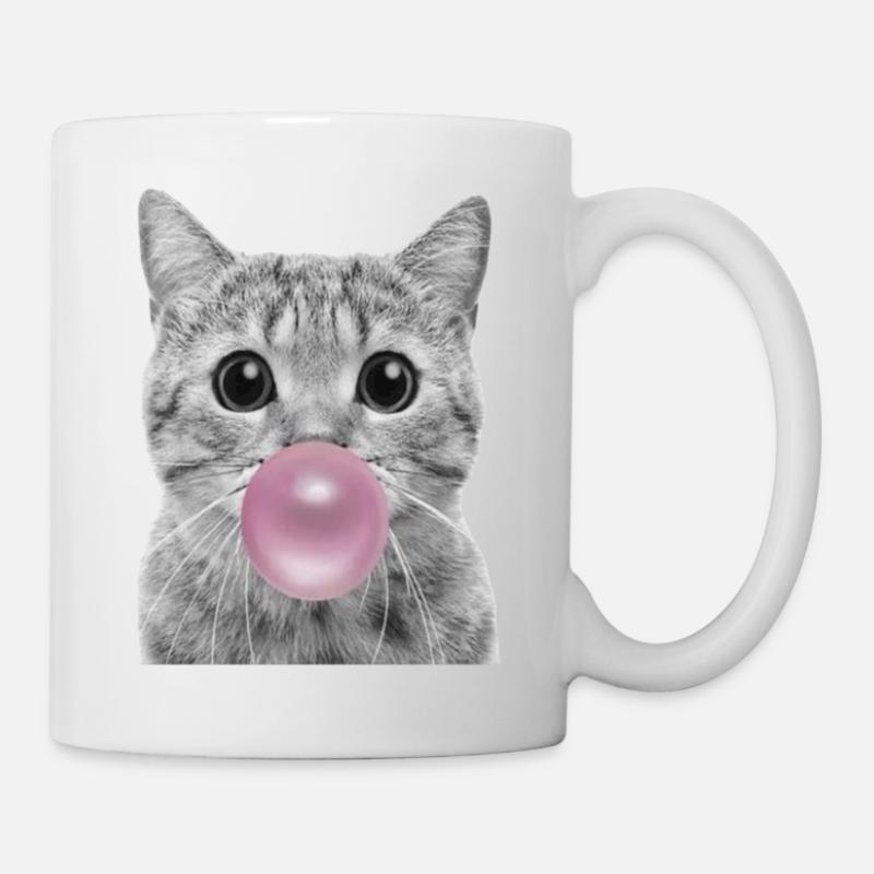 Chat bulle - Mug blanc - blanc