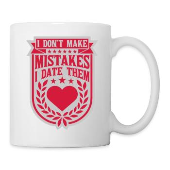 Date Mistakes Quote Logo - Mug - white - Right