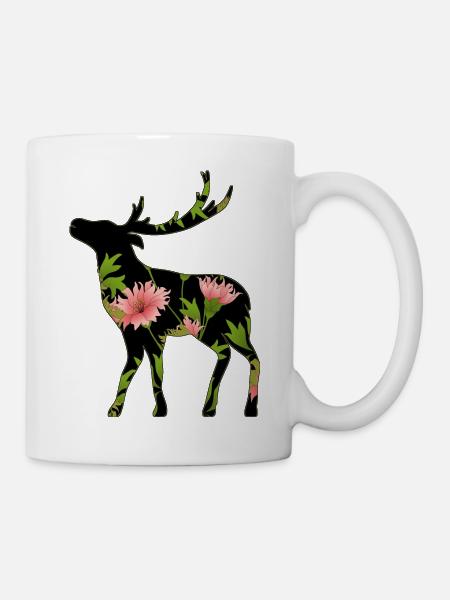Hirsch - Tasse - Weiß