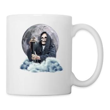 Totenkopf Sensenmann - Tasse - Weiß - Rechts