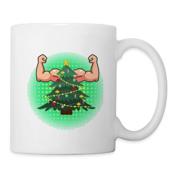 Christmas Muskelbaum - Tasse - Weiß - Rechts