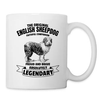 Legendary English Sheepdog Bobtail classic Retro - Mug - white - Right