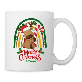 Weihnachten süßer Elch kawaii - Tasse - Weiß - Rechts