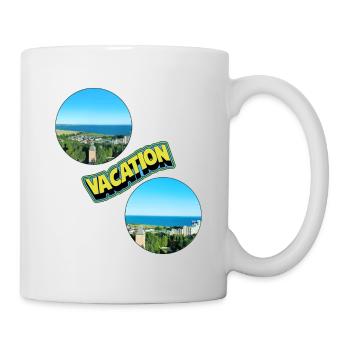 Beach Urlaub T-Shirt - Tasse - Weiß - Rechts