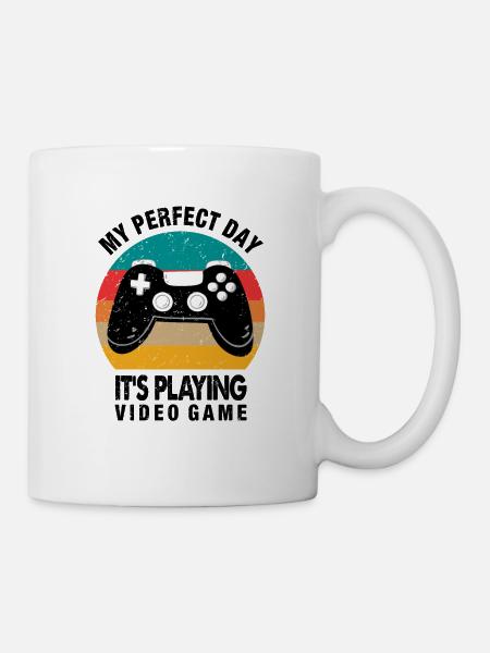 MY PERFECT DAY IT'S PLAYING VIDEO GAME - Mug - white