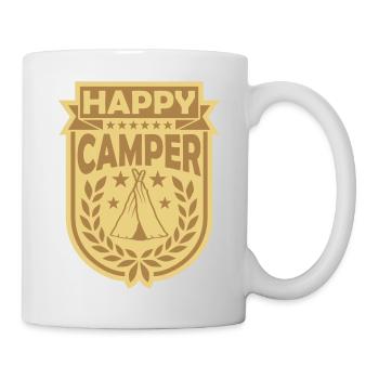 Holiday Happy Camper Logo - Mug blanc - blanc - Droite
