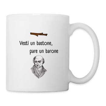 Vesti un bastone pare un barone - Mug blanc - blanc - Droite