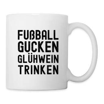 Fußball Fussball lustiger Spruch Deutschland - Tasse - Weiß - Rechts