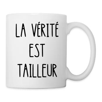 la vérité est tailleur - Mug blanc - blanc - Droite