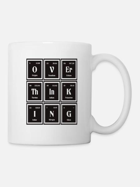 Overthinking | Periodic Table of Elements - Mug - white