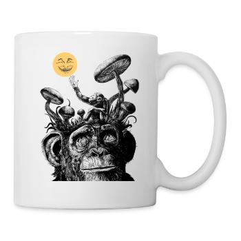 Le Singe et la Lune - Mug blanc - blanc - Droite