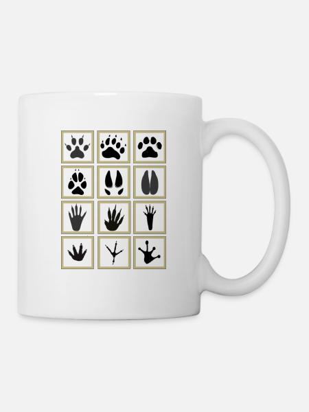 empreintes animaux - Mug blanc - blanc