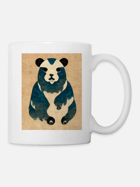 Panda Japanese Painting - Mug - white