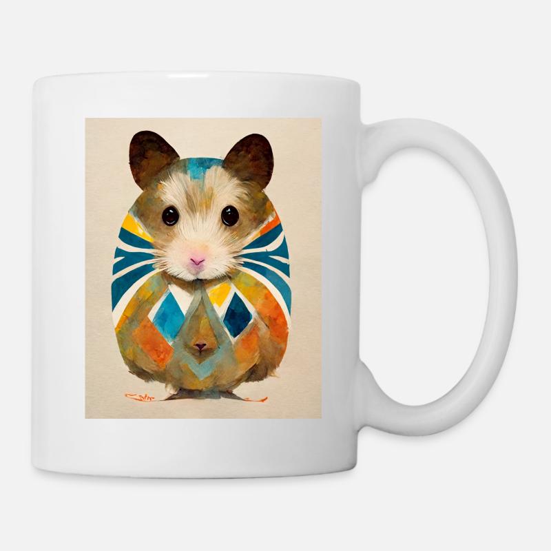 Hamster abstrakt - Tasse - Weiß