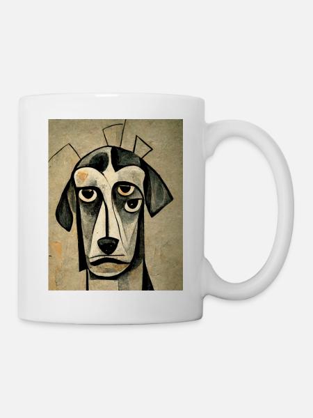 Hund abstrakt - Tasse - Weiß