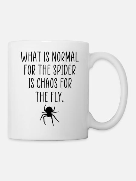 Citation du chaos de l’araignée - Mug blanc - blanc